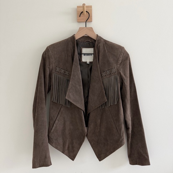 BB Dakota Jackets & Blazers - BB Dakota Leather Fringe Jacket – Brown (Western / Boho)